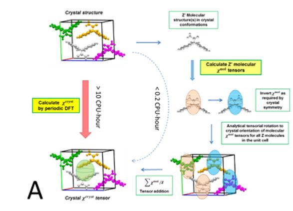 Magnetic, optical and thermodynamic properties of organic polymorphs from periodic DFT-D calculations